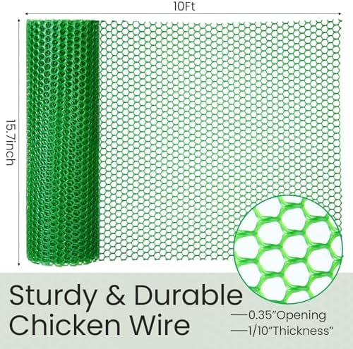 landical 6 rolls chicken wire fencing mesh with shown in use