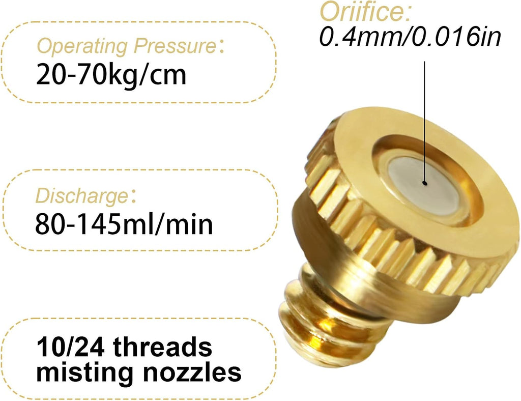 kuwan 0.016" orifice (0.4mm) thread unc 10/24 brass shown in use