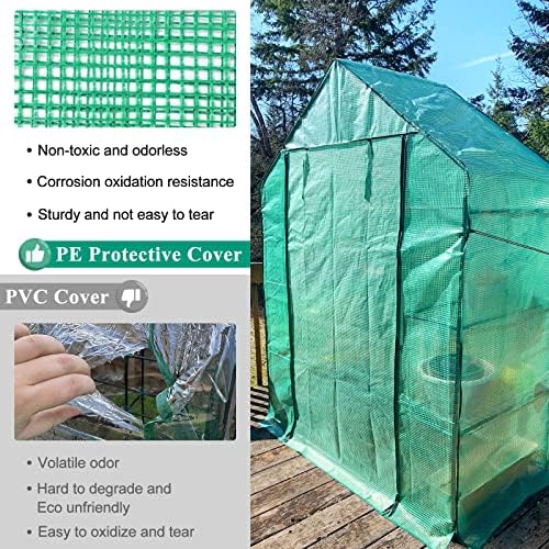 56x30x76 portable walk-in greenhouse for outdoors, plant house showing dimensions