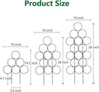 Trellis for Climbing Plants Indoor,4 Pack Stackable Garden Trellis for Potted Plant Support, 15.7 Inch Small Houseplant Metal Wire Trellis for Vine Ivy Rose Plant Trellis (Black)