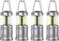 LED Camping Lantern Lights - 500 Lumens Collapsible Camping Lights - Power Outage Lantern Battery Powered for Emergency, Hurricane, Storms, 4 Pack