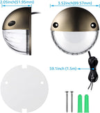 LEONLITE 6-Pack 3000K Unique Rays LED Deck Lights Outdoor Bronze | 12V Low Voltage, Landscape Step Railing Fence Light, Warm White, IP65, Landscape Deck Light for Backyard, Aluminum