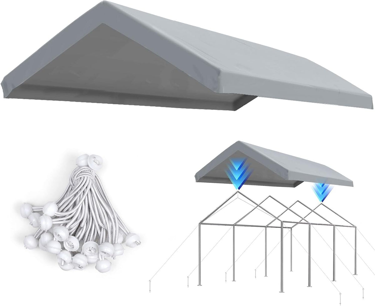 advance outdoor 10x20 ft carport replacement top cover, main product view
