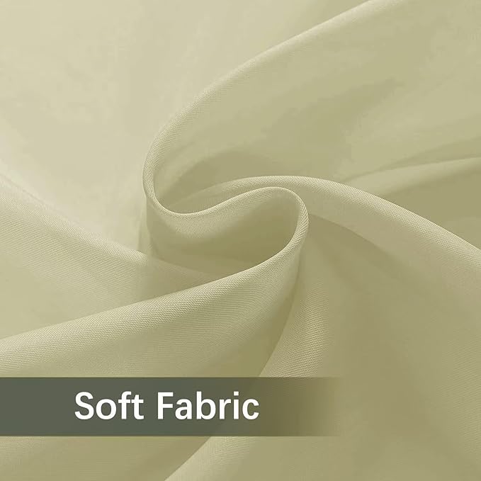SpaceDresser Waterproof Outdoor Sheer Curtains for Patio - 2 Panels Rod Pocket Indoor Voile Sheer Curtain for Living Room,52W x 120L inch,Sage Green