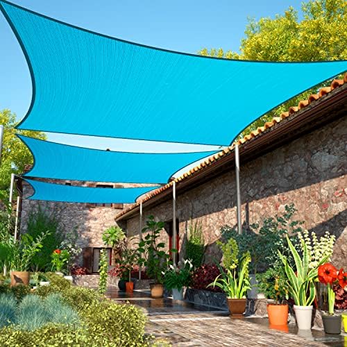 shademart 10' x 20' turquoise rectangle shade sail, main product view