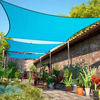 shademart 10' x 20' turquoise rectangle shade sail, main product view