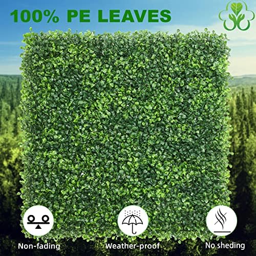 kaszoo 24 pack 20"x20" grass wall panels, front angle view