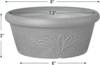 Arcadia Garden Products PSW TA20C Plastic/Stone/Wood Composite Bulb Pan – No Drainage Hole (Drillable), 8"x3", Chocolate