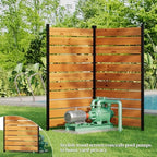 no dig wood privacy screen fence panel, outdoor on a desk or shelf