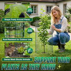 17" x 12" tall round plant cage shown in use