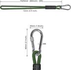 SELEWARE Heavy Duty Tree Swing Ropes, 5FT Hammock Tree Straps Hanging Kit | 2 Pcs Green Swing Straps with Stainless Steel Locking Carabiners for Indoor Outdoor Swings Hammock Playground Set Accessories
