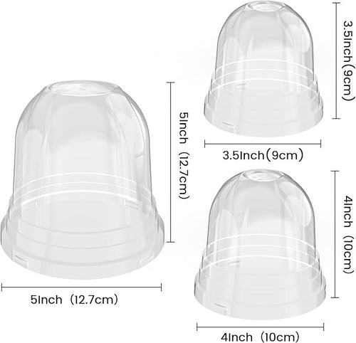 36 Packs 5/4/3.5 Inch Clear Plant Pot Humidity Domes, Transparent Seedling Domes Compatible with 5/4/3.5 Inch Reinforced Nursery Pots