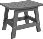 LUE BONA Outdoor Adirondack Ottomans, Footrest Footstool, Outdoor Foot Rest for Patio, HDPS All Weather Waterproof Footrest Footstool for Adirondack Chair, Dark Gray