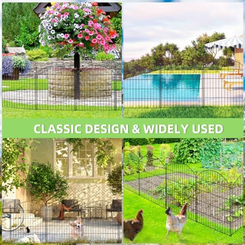decorative garden fence, 32in (h) x 12ft(l) no, side view