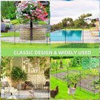 decorative garden fence, 32in (h) x 12ft(l) no, side view