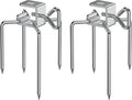 6102 Stainless Steel Rotisserie Meat Forks, For Any Gas/Charcoal Grills | 1-Pair, Fits for 3/8" and 5/16" Square Spit Rods
