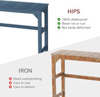 Stoog All-Weather Patio Bar Set, 3-Pieces Outdoor Bar Table and Stools Set, Counter Height Bar Stools Set of 2, Low Maintenance, for Backyard, Garden, Balcony, and Deck, Blue