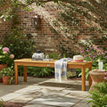 tangkula 52 inches acacia wood outdoor bench, wood, main product view