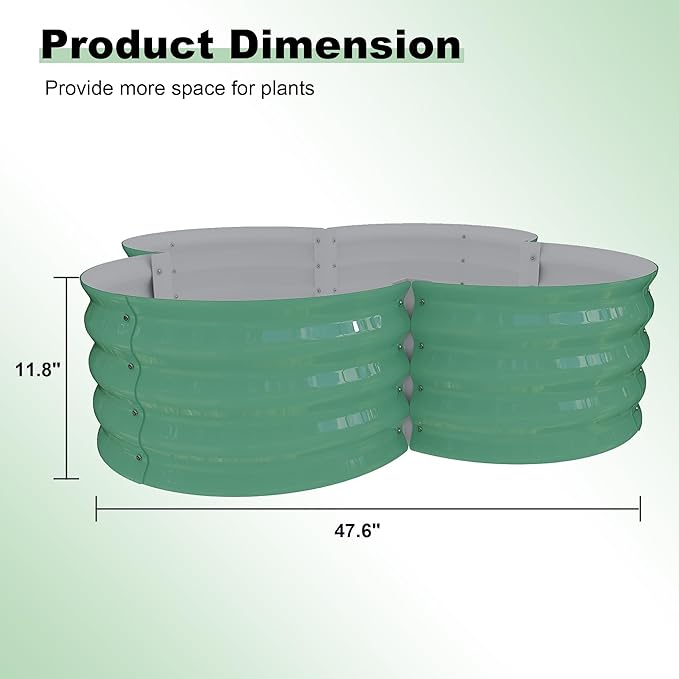 Garvee 2 Pack Galvanized Raised Garden Bed, Outdoor Planter Box with Open Base for Herbs, Veggies & Flowers. Rust-Resistant Raised Garden Beds, Ground-Connected Design for Deep Root Growth