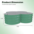 Garvee 2 Pack Galvanized Raised Garden Bed, Outdoor Planter Box with Open Base for Herbs, Veggies & Flowers. Rust-Resistant Raised Garden Beds, Ground-Connected Design for Deep Root Growth
