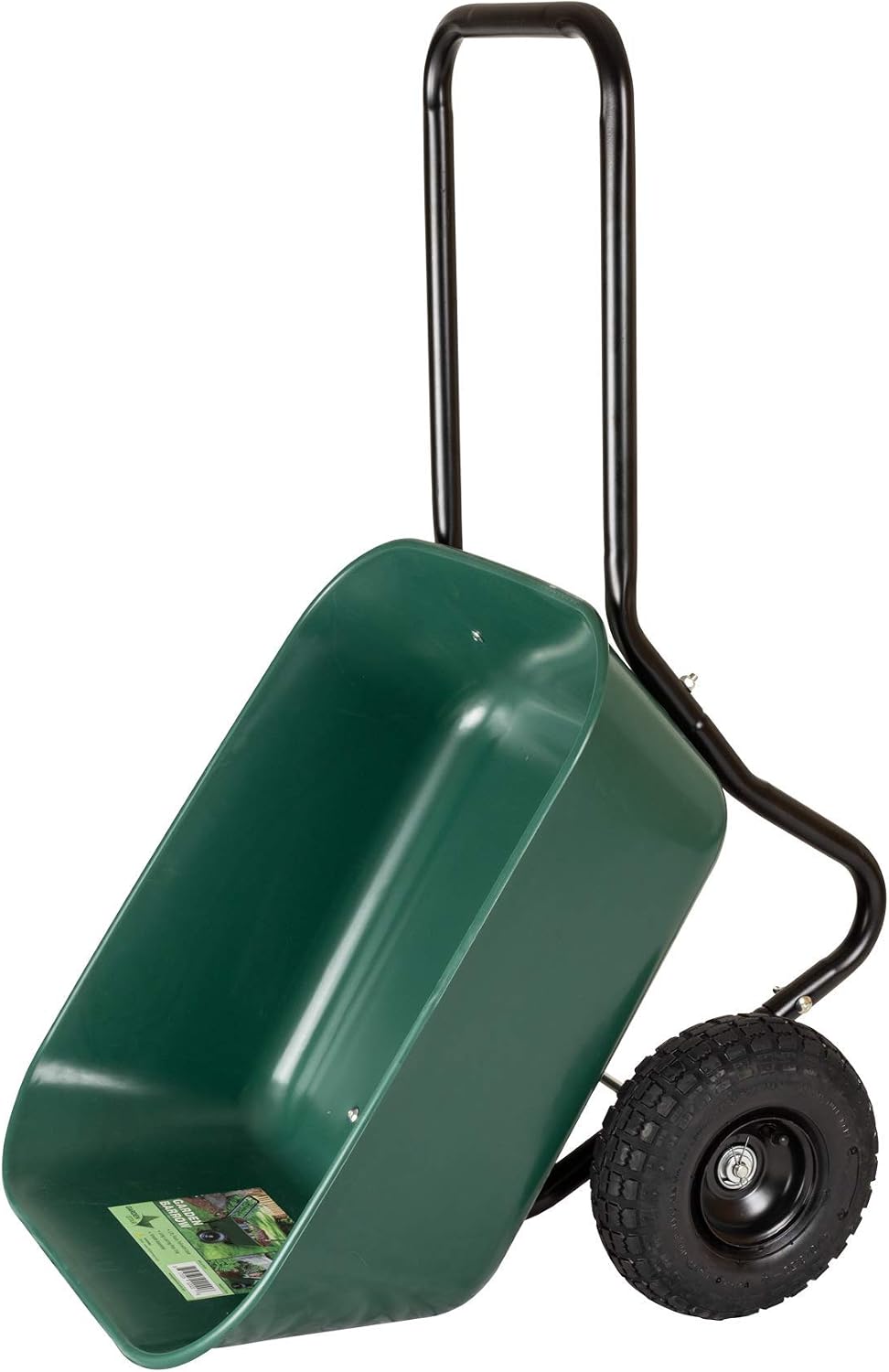 garden star 70019 garden barrow dual-wheel residential wheelbarrow showing dimensions