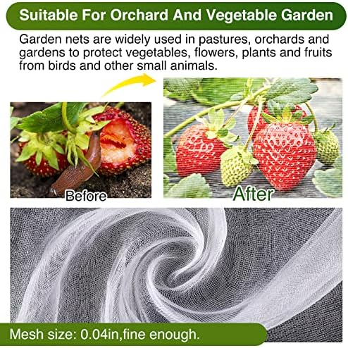 50ft garden mesh netting barrier,fruit tree plant netting, side view