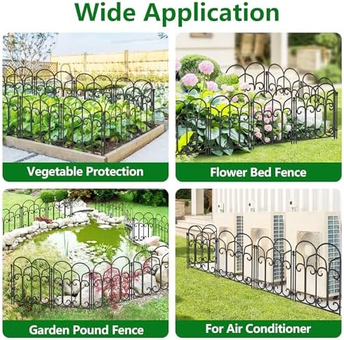 amagabeli 10 panels 17in(h)×10ft(l) decorative garden fences and on a desk or shelf