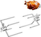 Skyflame Heavy Duty Stainless Steel Rotisserie Meat Forks | Fits 1/2-Inch and 3/8-Inch Hexagon Spit Rods, Fits 3/8-Inch and 5/16-Inch Square Spit Rods