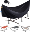 Hammock Covers Waterproof Outdoor 420D for 10-12 ft Stand | 420D Oxford, Fully Taped Seams, 3 Windproof Buckles, 2 Air Vents, Reflective Handle, 1 Elastic Cord, for Patio Garden