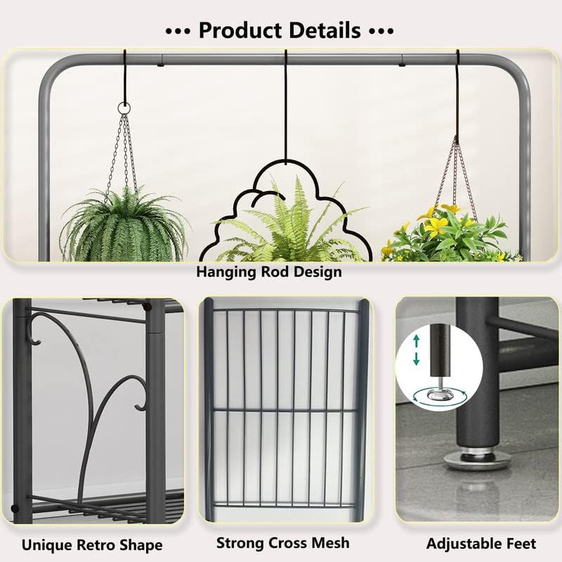 sorcedas plant stand outdoor indoor 3 tier metal, package contents