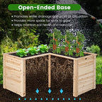 giantex wood raised garden bed, 47.5"x47.5"x24.5" elevated planter, package contents
