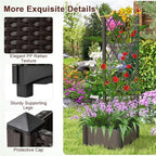 giantex raised garden bed w/trellis, garden planter for on a desk or shelf