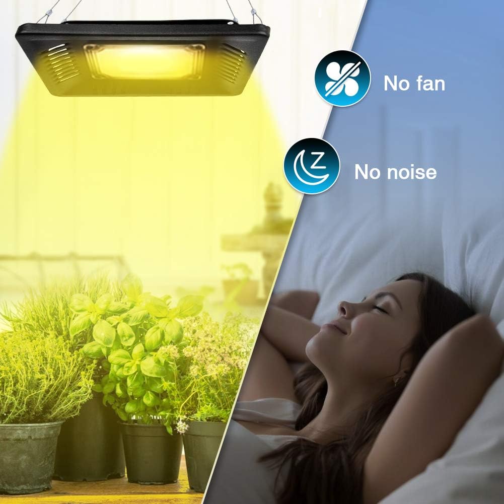 150w waterproof plant light, outdoor grow light, sunlike, close-up detail
