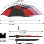 G4Free 47/54/62/68/72 Inch Automatic Open Golf Umbrella Oversize Extra Large Double Canopy Vented Windproof Waterproof Stick Umbrellas