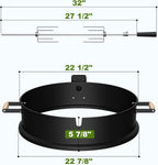 SHINESTAR Upgraded Steel Weber Kettle Rotisserie Ring Kit Barbecue Tool Kit | For Weber 22 Inch Charcoal Kettle and Other Similar Grills, Turns Your Kettle Into A Chicken Roaster