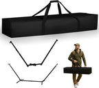 Heavy-Duty Hammock Storage Bag - Black, 41.3''L x 10''W, Oxford Fabric, Zipper Closure, Carrying Bag for Hammock, Stand, Camping Gear & More
