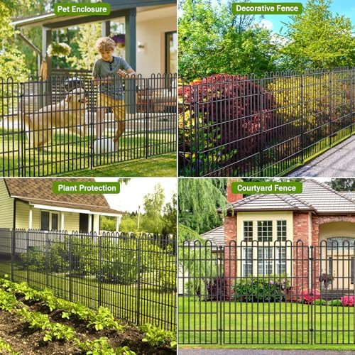 garden fence outdoor for yard with gate, 48in on a desk or shelf