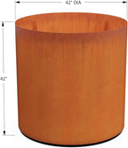 Plantercraft Extra Large Planters Outdoor - 42x42 Inch Round Corten Steel Planter | Large Planters for Outdoor Plants, Modern Statement Piece for Garden, Patio & Commercial Landscapes