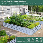 galvanized raised garden bed 8x4x1ft shown in use