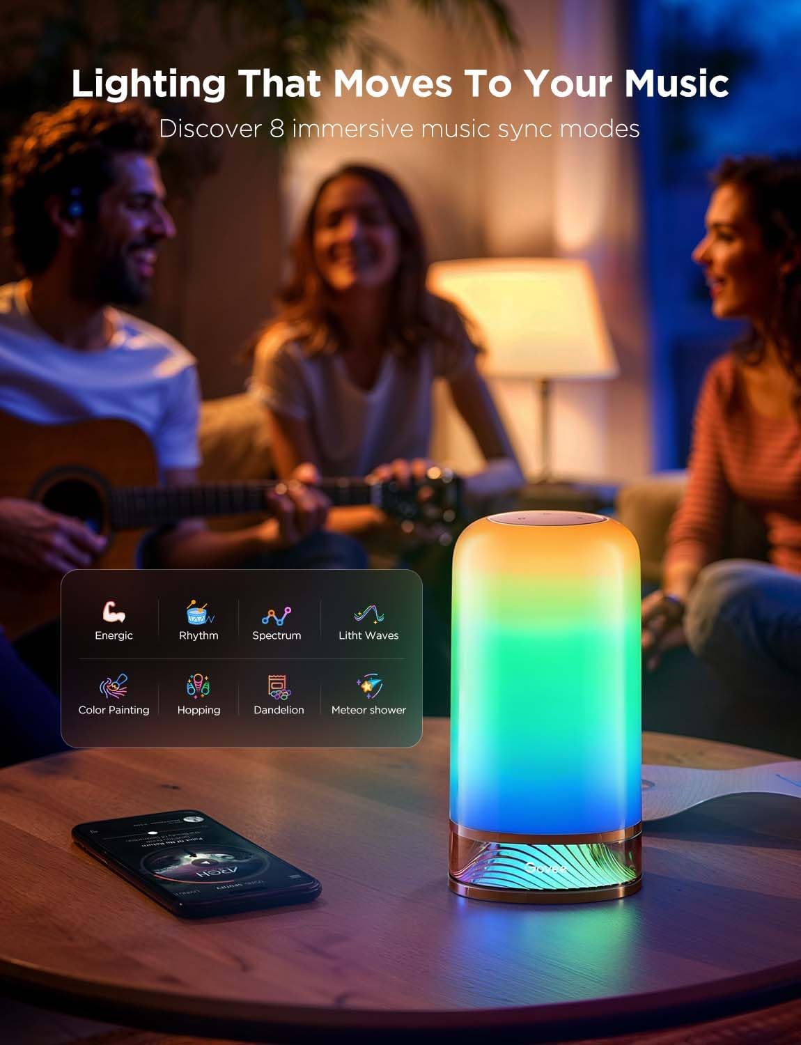 govee rgbic smart table lamp 2, touch bedside, package contents