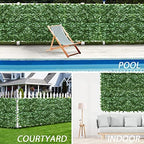 ecoopts expandable artificial laurel fence wall décor faux shown in use