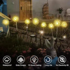 GUOCHENG Dandelion Solar Garden Lights Waterproof Outdoor LED Landscape Lights, Solar Flower Lights for Courtyard Pathway Flowerbed Patio Lawn Décor(2Pcs)