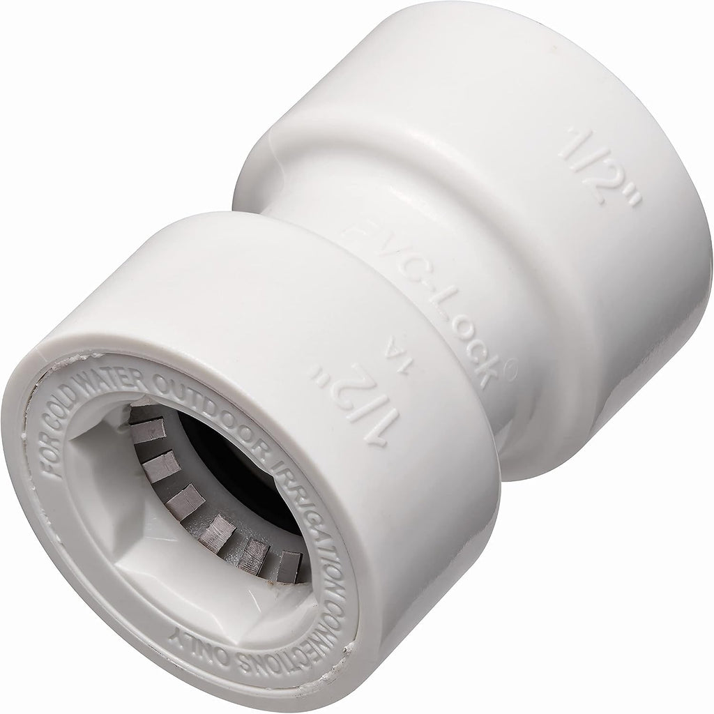 Orbit 33776 Coupling PVC-Lock, 1/2", White