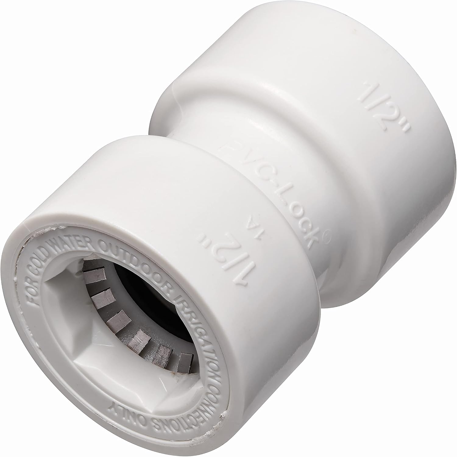 Orbit 33776 Coupling PVC-Lock, 1/2", White