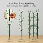 20-Pack Monstera Plant Support Stakes - Stackable Sticks for Indoor Plants up to 46" - Outdoor Garden Poles & Trellis with Tape & Twist Tie for Climbing Vines