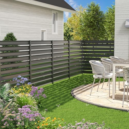 metal air conditioner fence, 42''h x 38''w (3panels), front angle view