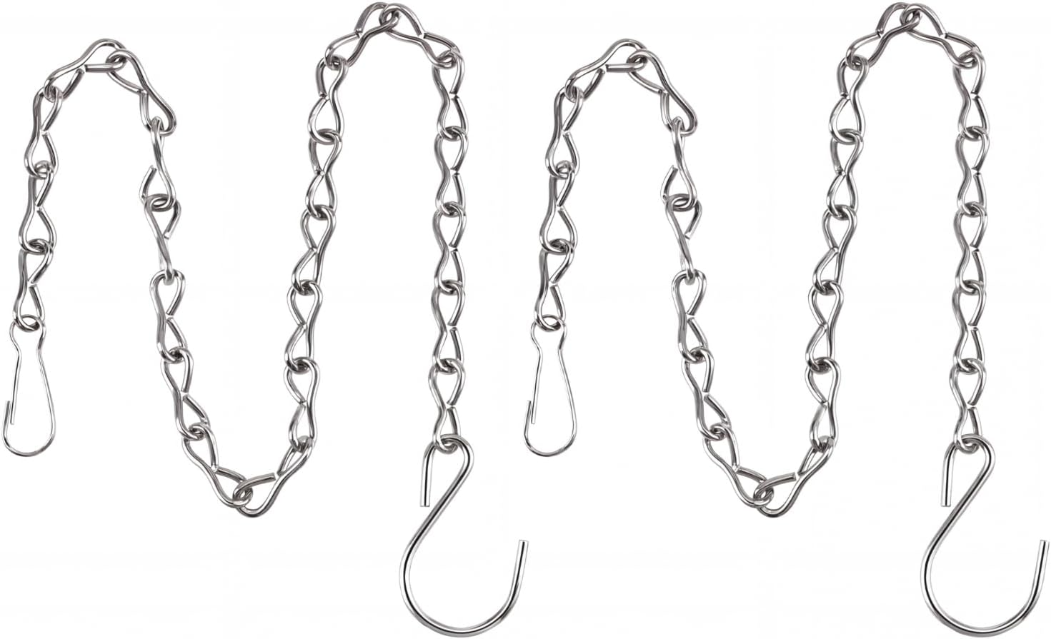EBOOT 2 Pcs Hanging Chain for Bird Feeders, Planters, Lanterns and Ornaments (Silver,35 Inch)