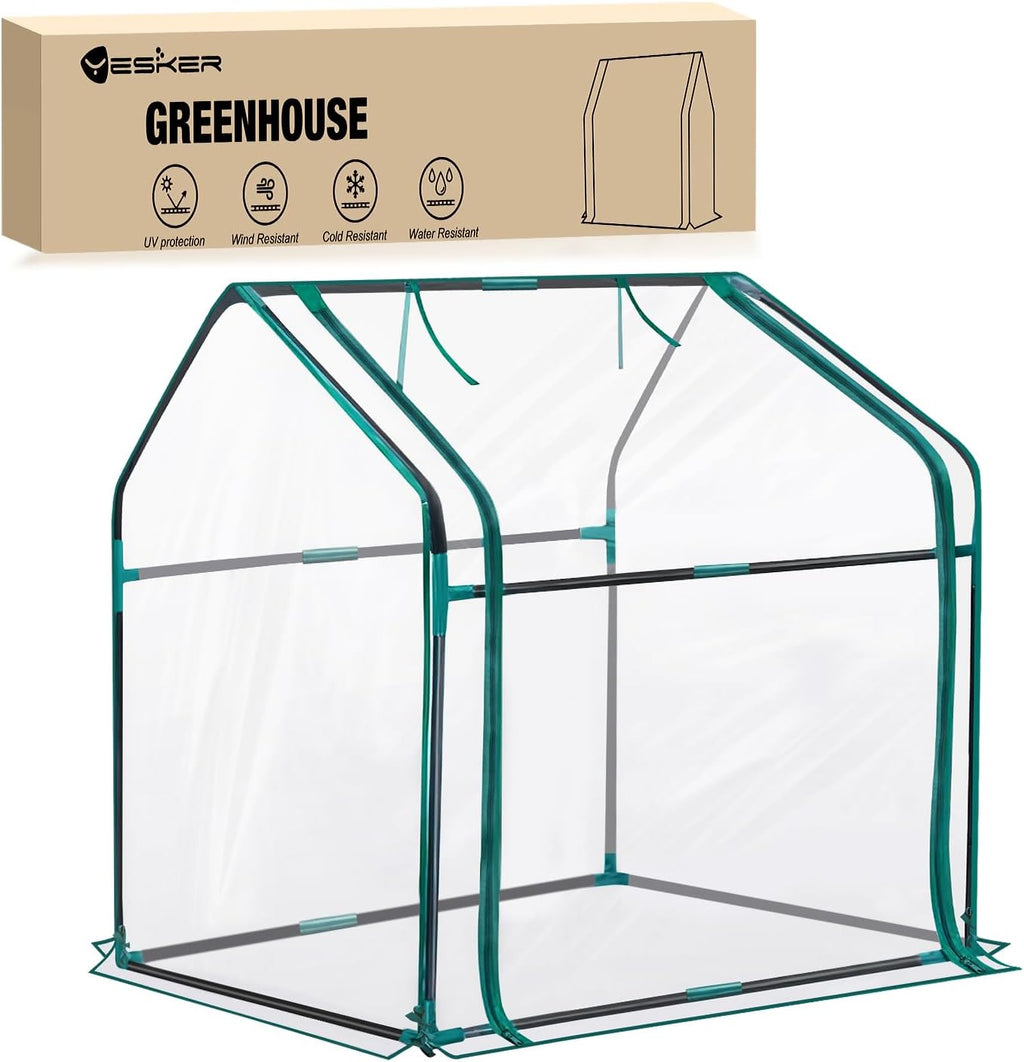 yesker mini greenhouse 36"x18"x33" portable small green house, main product view