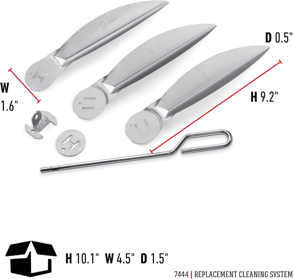 Weber® One‑Touch™ Cleaning System Replacement Kit for 22" Charcoal Grills | Replacement Ash Sweeper Hardware for 22" Kettle Charcoal Grills, Durable Aluminized Steel, Charcoal Grill Replacement Part