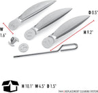 Weber® One‑Touch™ Cleaning System Replacement Kit for 22" Charcoal Grills | Replacement Ash Sweeper Hardware for 22" Kettle Charcoal Grills, Durable Aluminized Steel, Charcoal Grill Replacement Part